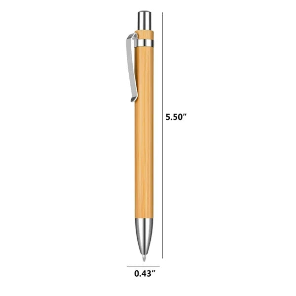 Bamboo Retractable Ballpoint Pen
