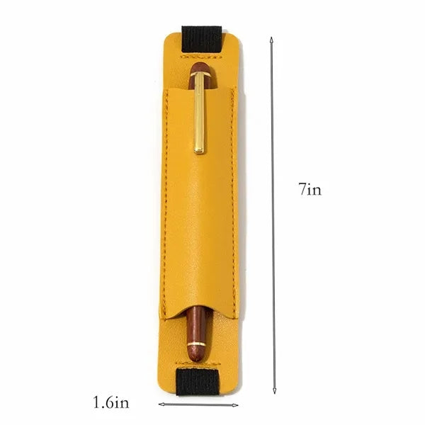 Elastic Leather Pen Pouch