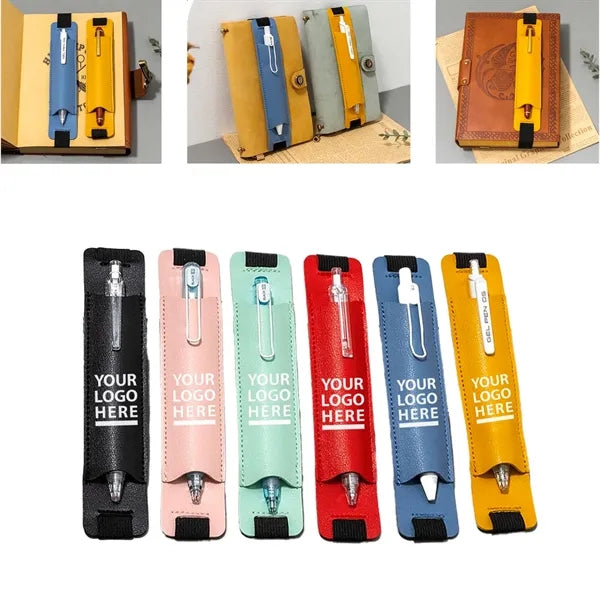 Elastic Leather Pen Pouch