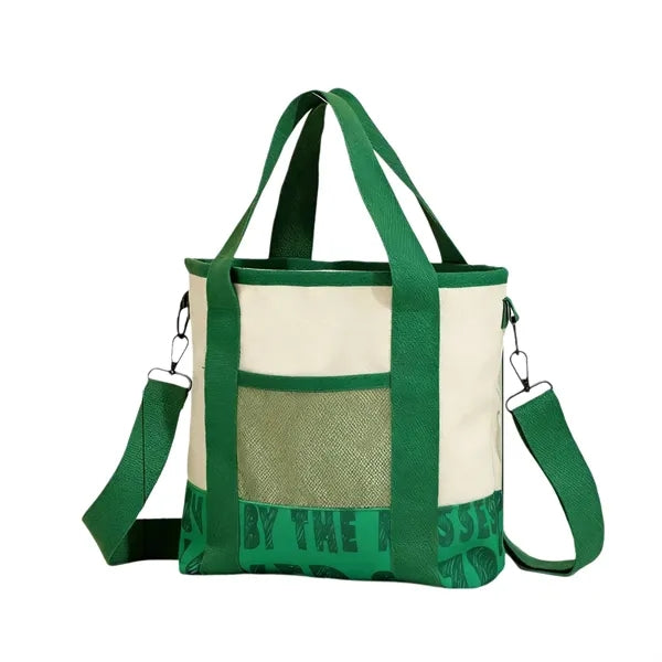 Canvas Tote Bag Crossbody Multi Pocket Travel