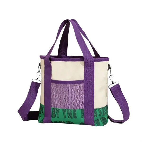 Canvas Tote Bag Crossbody Multi Pocket Travel