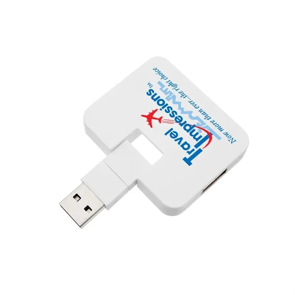 Recycled 4-in-1 USB Hub, Full Color Digital