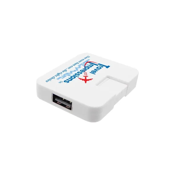 Recycled 4-in-1 USB Hub, Full Color Digital