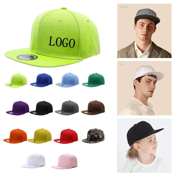 Flat Bill Snapback Cap
