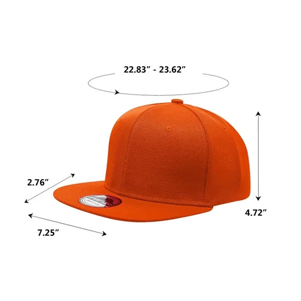 Flat Bill Snapback Cap