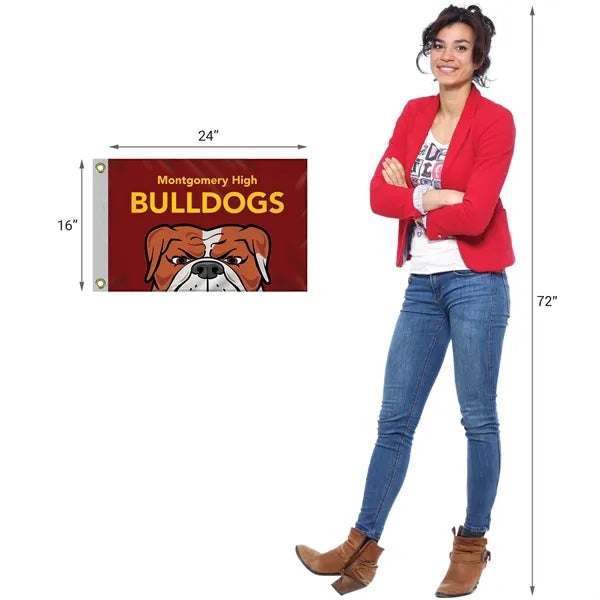 16" x 24" Digitally Printed Single Reverse Knit Poly Flag