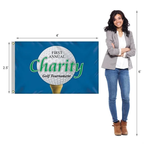 2.5' x 4' Polyester Single Reverse Flag