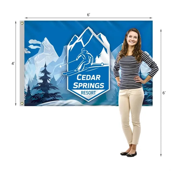 4' x 6' Double Sided Digitally Printed Knit Polyester Flag
