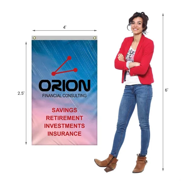 2.5' x 4' Polyester Single Reverse Vertical Flag