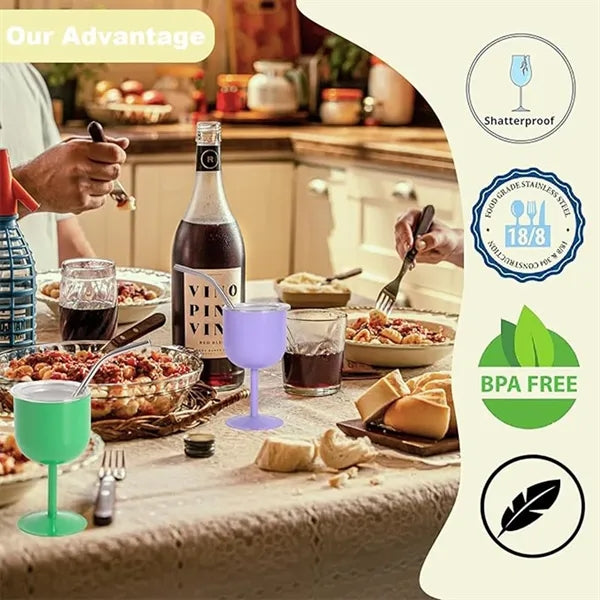 4 Oz Stainless Steel Wine Glasses