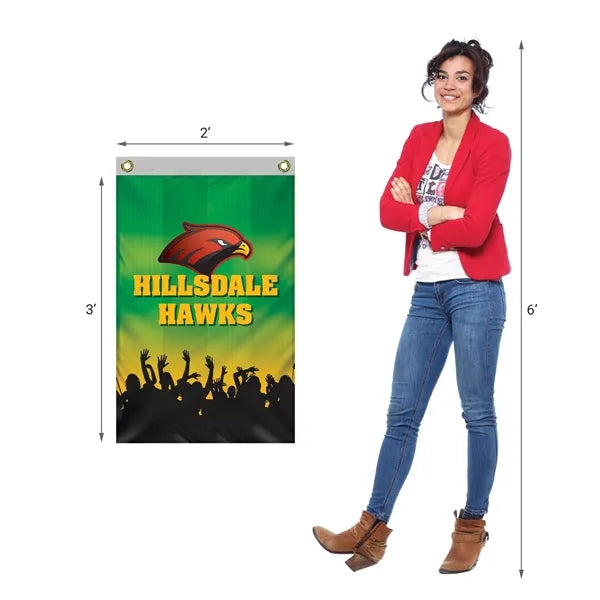 2' x 3' Polyester Single Reverse Vertical Flag
