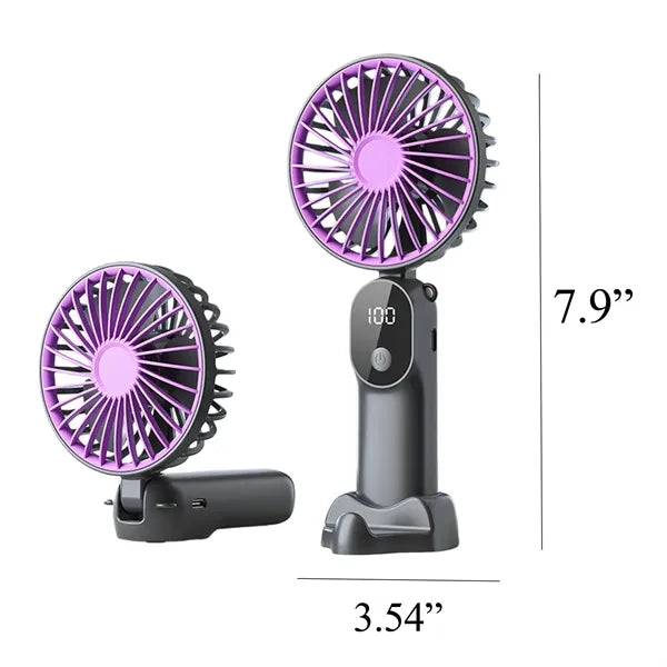 6 Speed Settings Mini Portable Handheld Fan