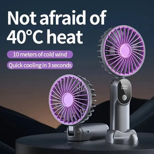 6 Speed Settings Mini Portable Handheld Fan