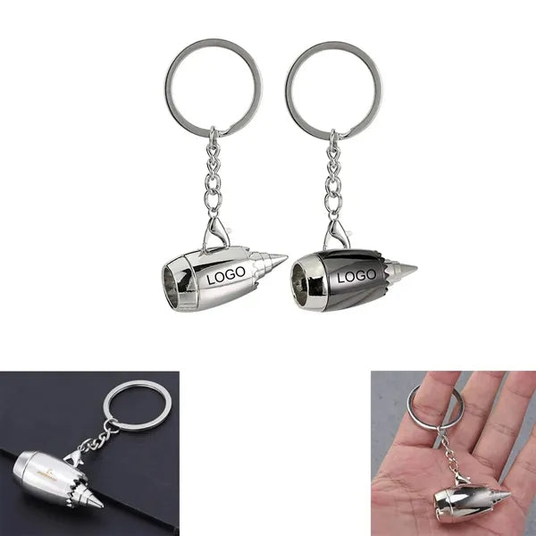 Creative Plane Keychain Airplane Keyring Aircraft Engine Key