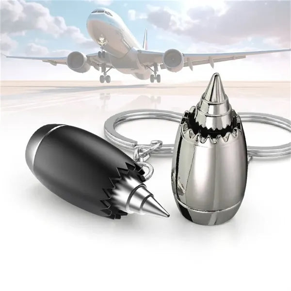 Creative Plane Keychain Airplane Keyring Aircraft Engine Key