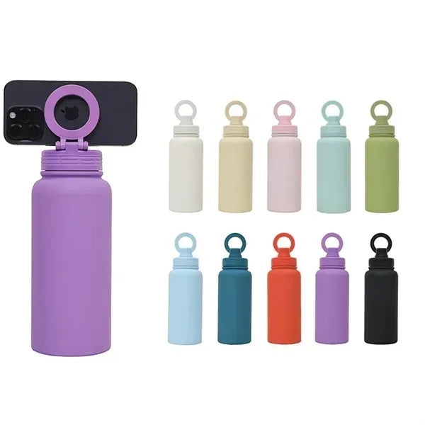 32oz Water Bottle With Magnetic Phone Holder