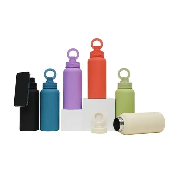 32oz Water Bottle With Magnetic Phone Holder