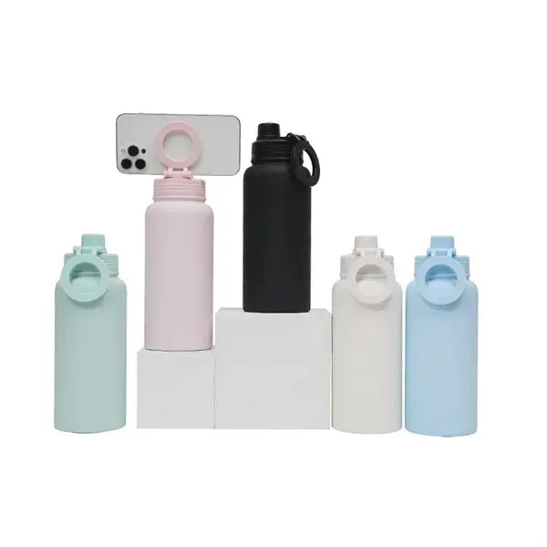 32oz Water Bottle With Magnetic Phone Holder