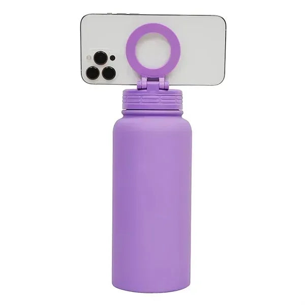 32oz Water Bottle With Magnetic Phone Holder