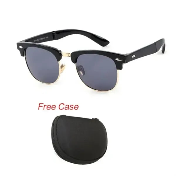 Foldable Fashion Half Frame UV Protection Sunglasses