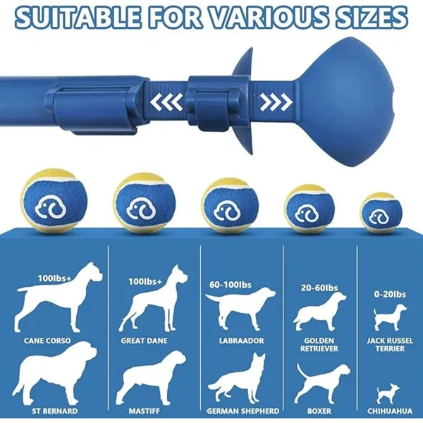 Hands-Free Pickup Dog Tennis Ball Thrower for Fetch
