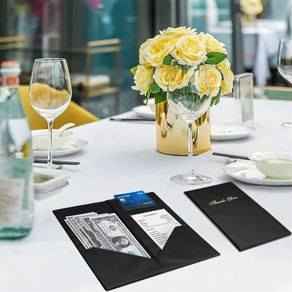 Restaurant Check Presenter Holder Leather Bill Folder