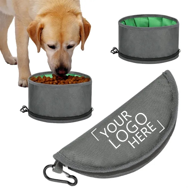 Foldable Waterproof Oxford Cloth Portable Pet Water Bowl