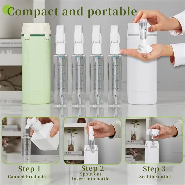 4 in 1 Travel Dispenser,4 Pack 1oz Bottles