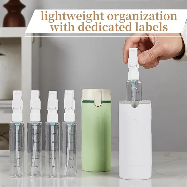4 in 1 Travel Dispenser,4 Pack 1oz Bottles