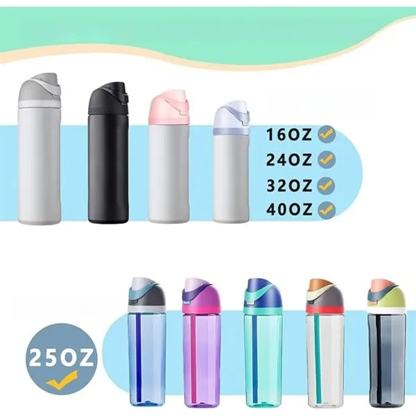 One Button Water Bottle Top Lid Replacement Accessory