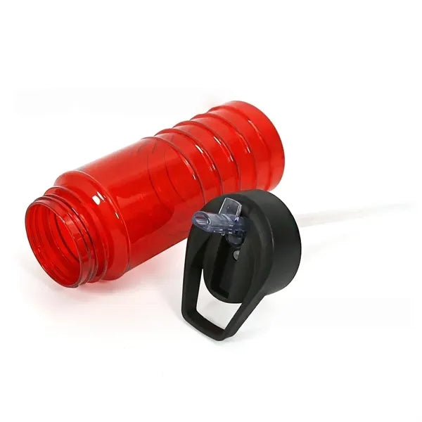 25oz Plastic Sport Water Bottle w/ Integrated Carry Loop Lid
