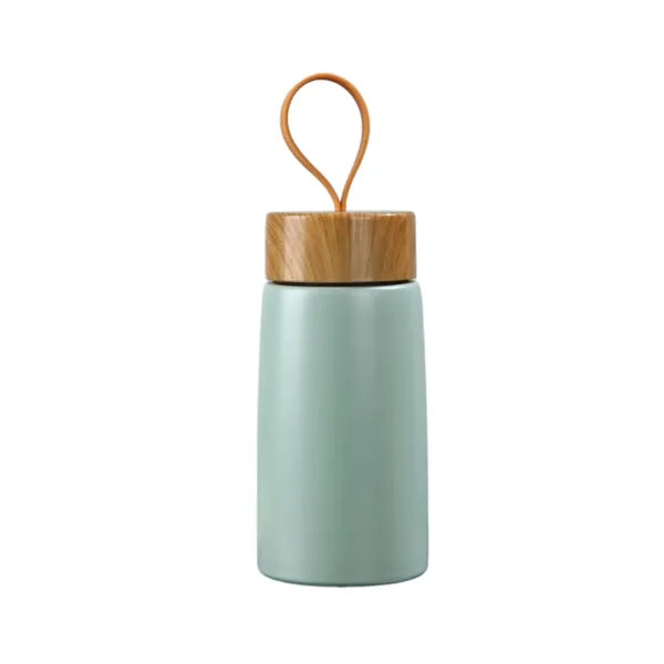 9.5 Oz Insulated Water Bottle Bamboo Lid Travel Gift