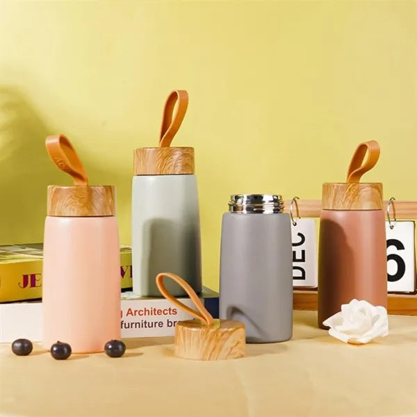 Wood Grain Vacuum Insulated Stainless Steel Bottle