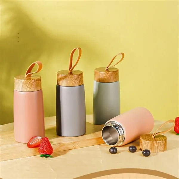 Wood Grain Vacuum Insulated Stainless Steel Bottle