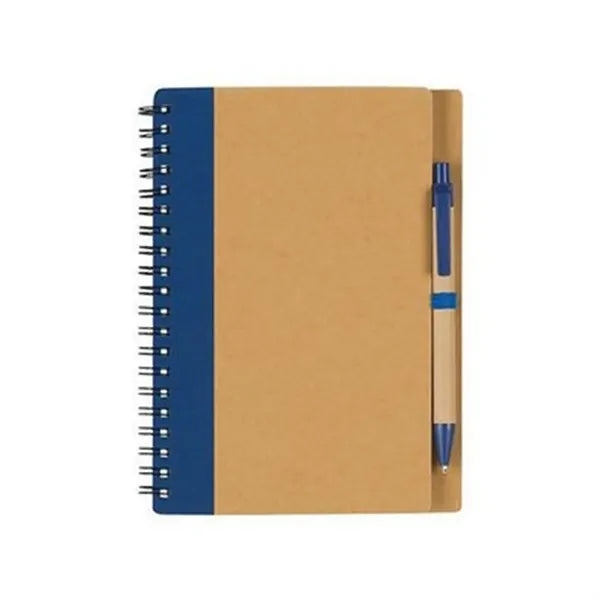 Eco-Friendly Spiral Notebook Set With Ballpoint Pen