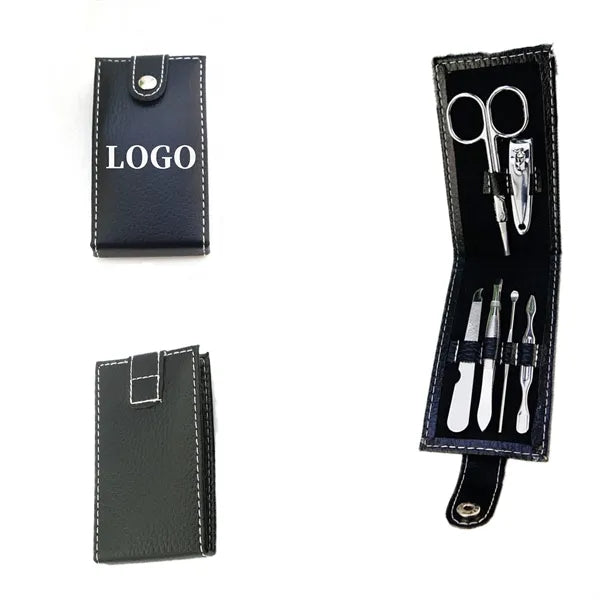Deluxe 6-Piece Leather Travel Manicure Set