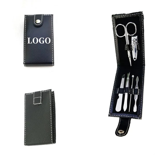 Deluxe 6-Piece Leather Travel Manicure Set