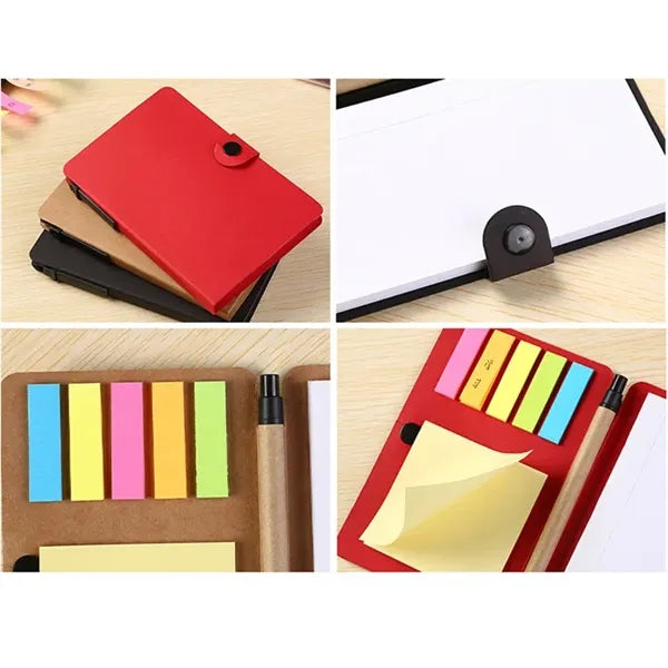 ECO Friendly Pocket Notebook W/Sticky Notes Pen