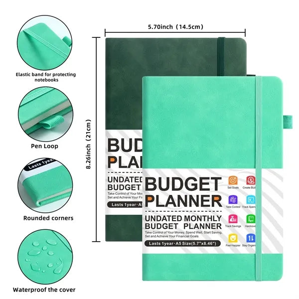 A5 Faux Leather Monthly Planner and Finance Tracker