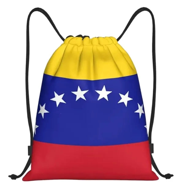 World Sport National Country Flag Polyester Drawstring Bag