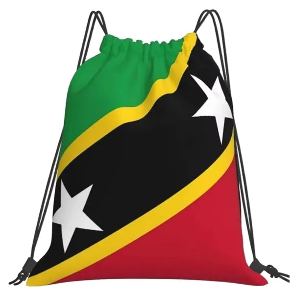 World Sport National Country Flag Polyester Drawstring Bag