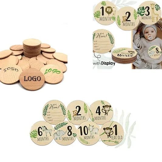 4-Inch Wooden Baby Milestone Discs