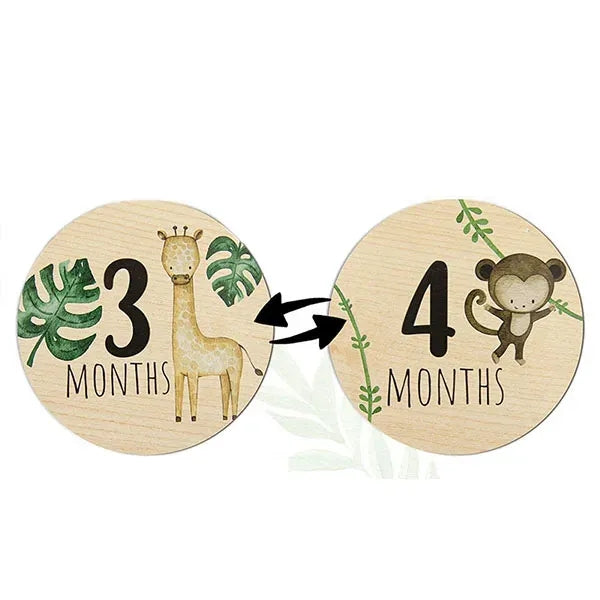 4-Inch Wooden Baby Milestone Discs