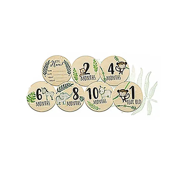 4-Inch Wooden Baby Milestone Discs