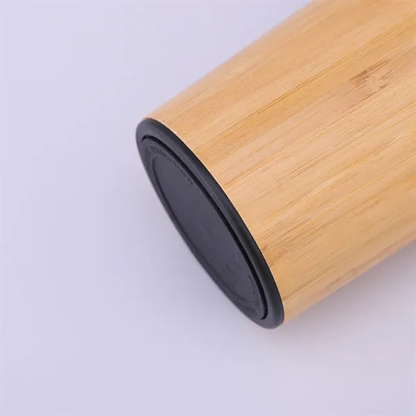 Premium Bamboo Steel Insulated Travel Mug Cup Drink