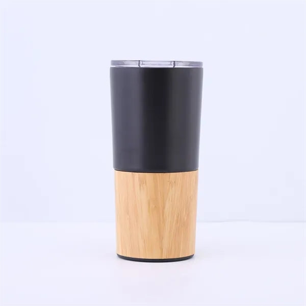 Premium Bamboo Steel Insulated Travel Mug Cup Drink