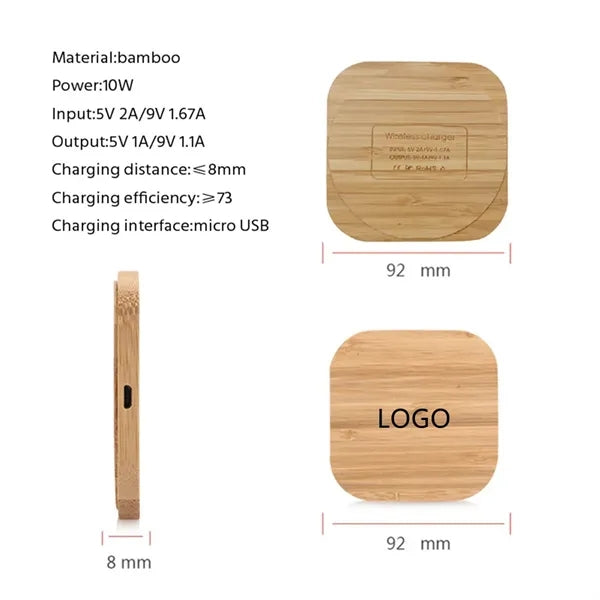Bamboo Cell Phone Wireless Charger