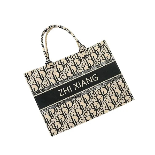 Durable Canvas Tote Bag with Embossed Logo Design