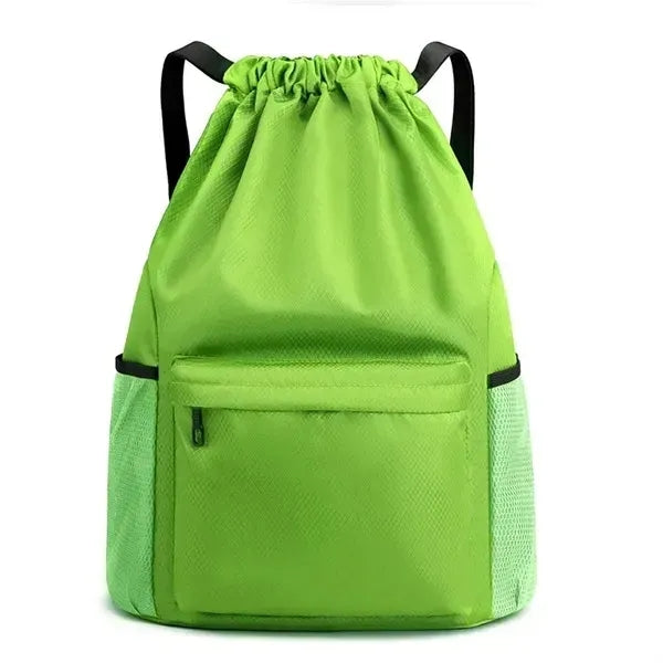 Nylon Multi-Pocket Drawstring Backpack