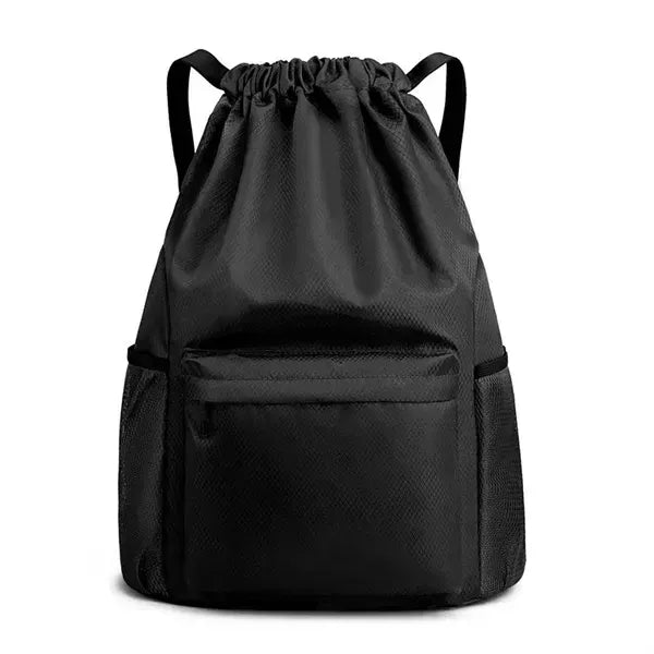 Nylon Multi-Pocket Drawstring Backpack